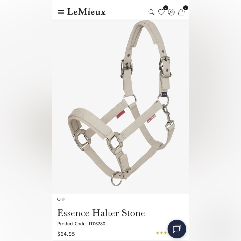 LeMieux Essence Halter in Stone